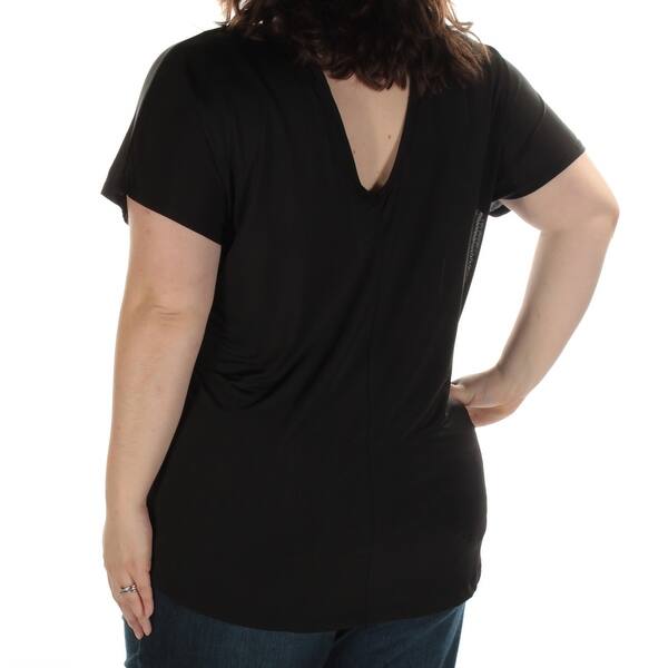 Shop Material Girl 29 Womens New 1575 Black Squad Cut Out Top 2x