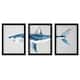 Mako Shark Jetty Home Contemporary - 3 Piece Framed Gallery Art Set ...