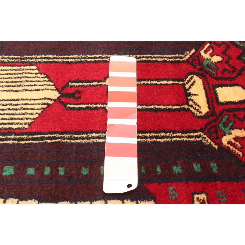ECARPETGALLERY Hand-knotted Teimani Red Wool Rug - 2'11 x 4'8