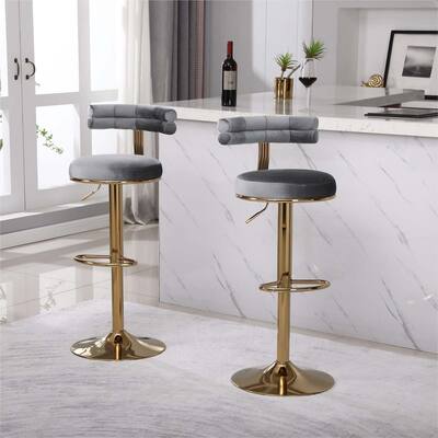Bar Stools with Back and Footrest Counter Height Dining Chairs