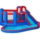 preview thumbnail 13 of 11, Sunny & Fun Big Time Bounce-A-Round Inflatable Water Slide Park Green