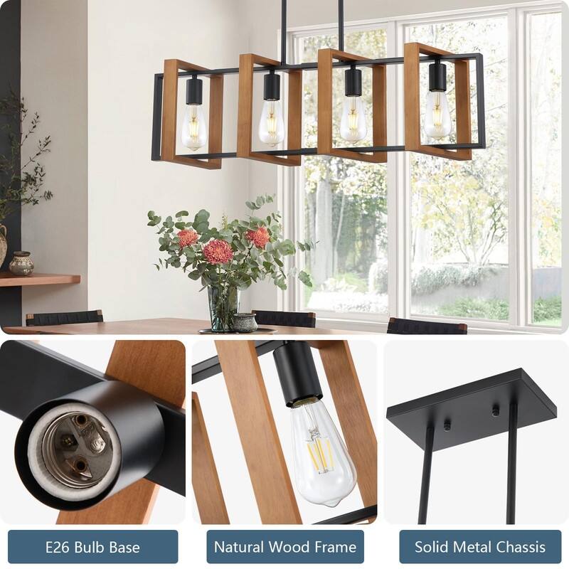 Kitchen Island Lighting Fixture, Dining Room 4 Lights Chandeliers