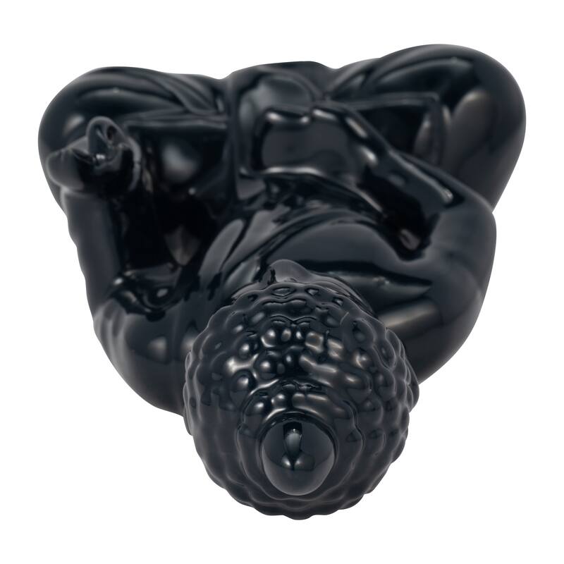 Sagebrook Home Stoneware and Ceramic Buddha Figurine - Elegant and Modern Meditative Sculpture for Home Decor