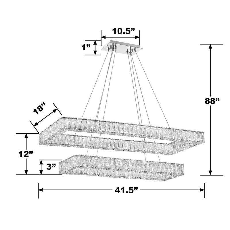 LED Chrome Chandelier