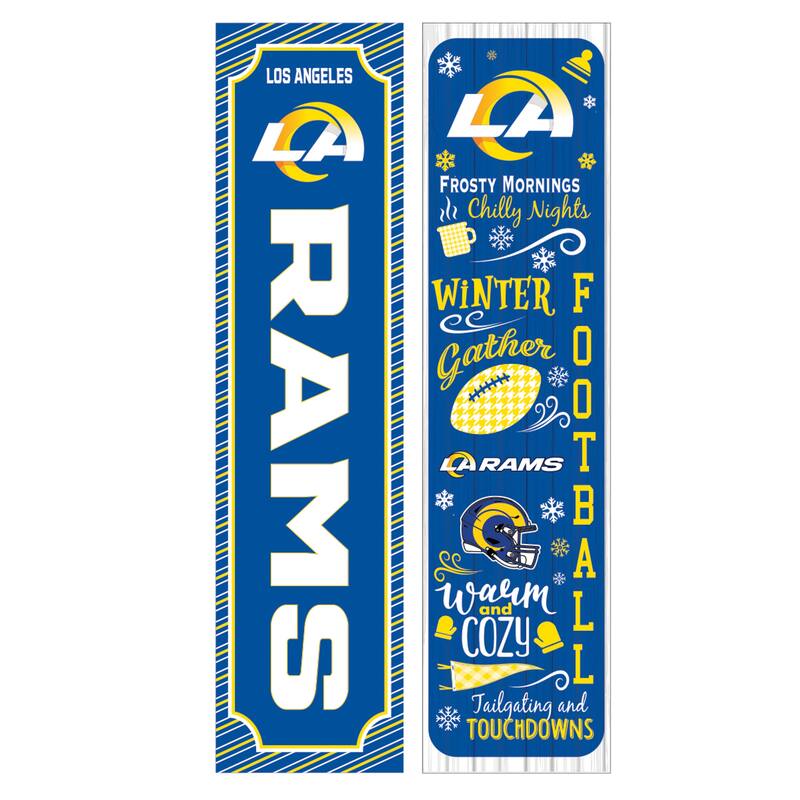47" Double Sided Seasonal Porch Leaner, Los Angeles Rams - 47" x 11.25"