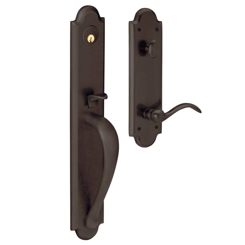 Baldwin Left Handed Boulder Full Dummy Handleset with Beavertail Lever