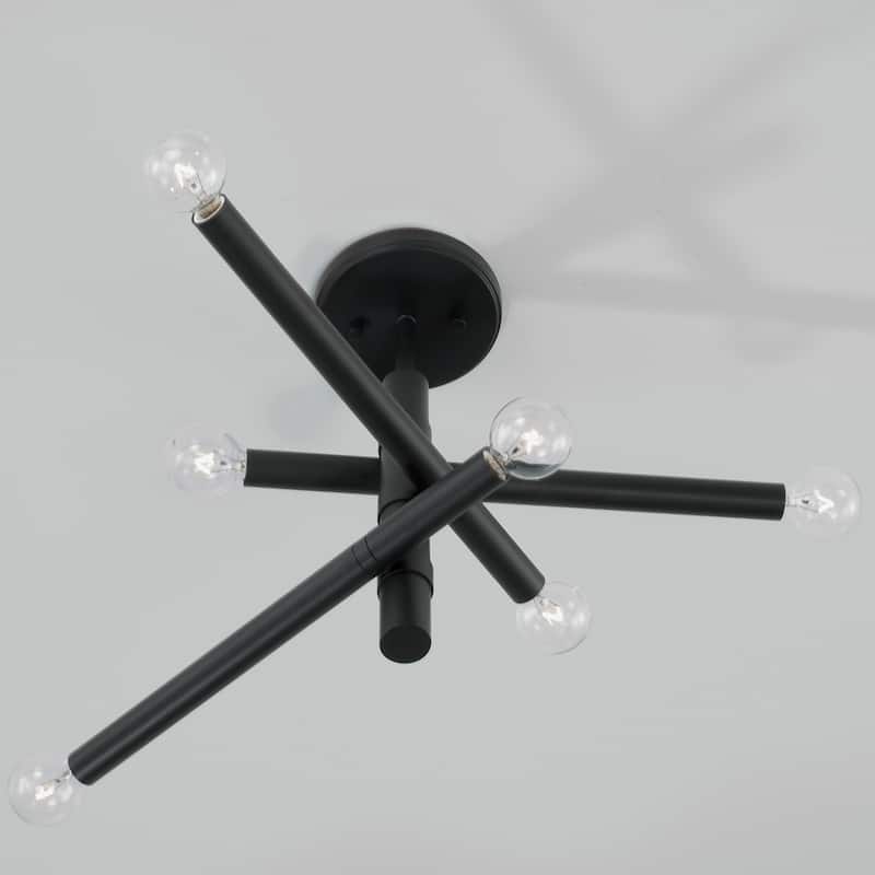 Zane 6-Light Semi-Flush - 20.5"W x 14"H