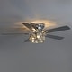 preview thumbnail 28 of 33, 52" Flush Mount 5-Blade Modern Crystal Indoor Ceiling Fan with Light Kit and Remote
