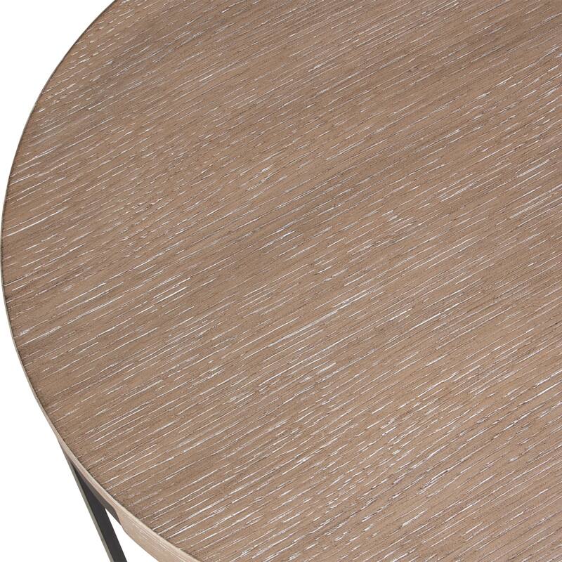 Round Top Double Platform Side Table - 24" - Bronze Finish