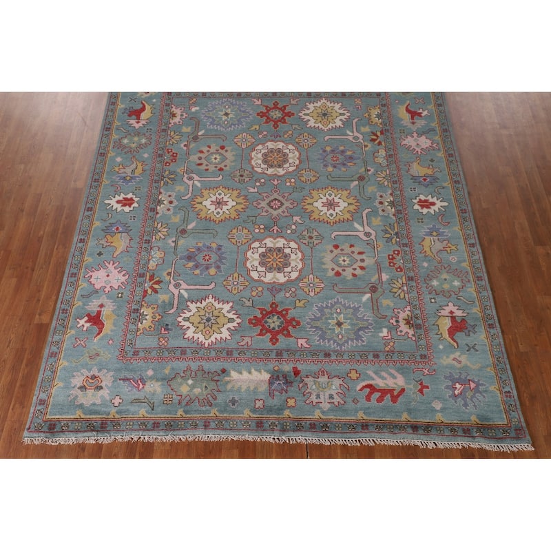 Oushak Indian Area Rug Handmade Wool Carpet - 8'2"x 9'11"