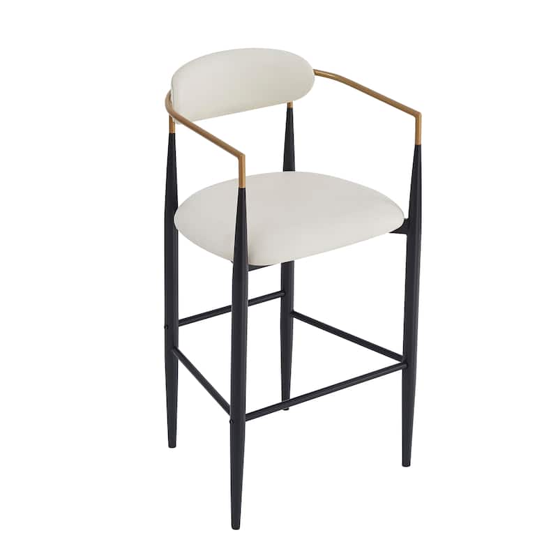 Upholstered Counter Stool Side Dining Chair Set of 2