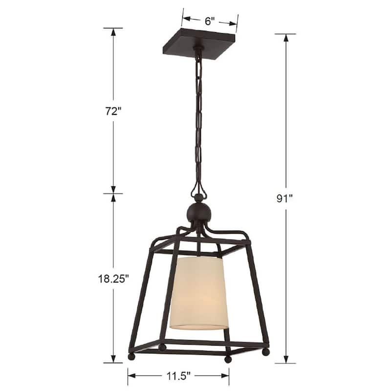 Crystorama Lighting Group Sylvan Single Light 11-1/2" Wide Pendant