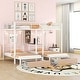 preview thumbnail 3 of 30, Triple Bunk Bed with Drawers, Desks and Shelves, White