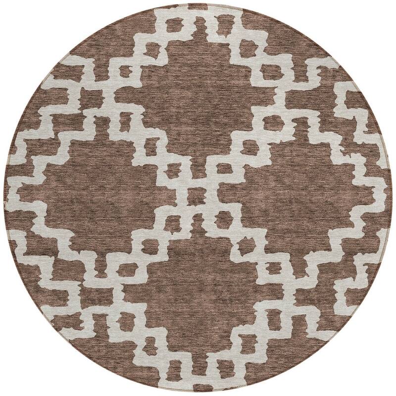 HomeRoots Geometric Transitional Rectangle Outdoor Rug