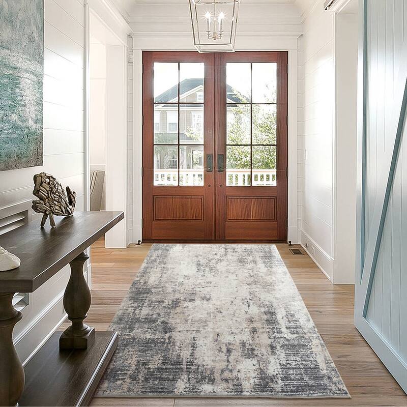 Glitzhome Modern Abstract Distressed Indoor/Outdoor Area Rugs