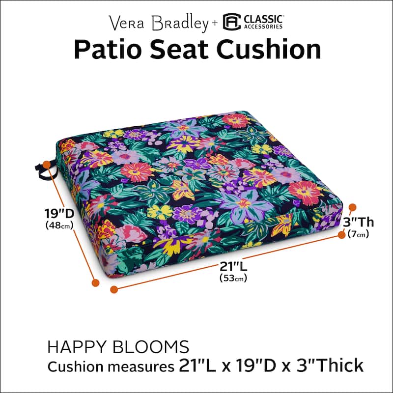 Vera Bradley by Classic Accessories Water-Resistant Patio Seat Cushion