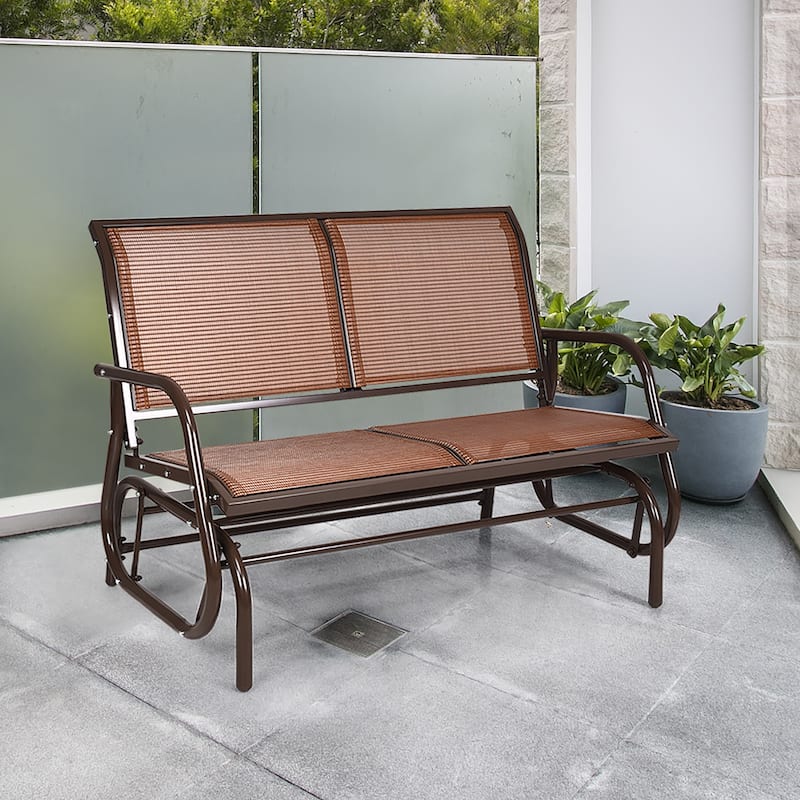 48" Swing Glider Chair Patio Swing Rocker Lounge Glider Chair