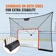 preview thumbnail 5 of 12, Hockey Goal with Backstop and Targets Street Steel Hockey Net White/Red