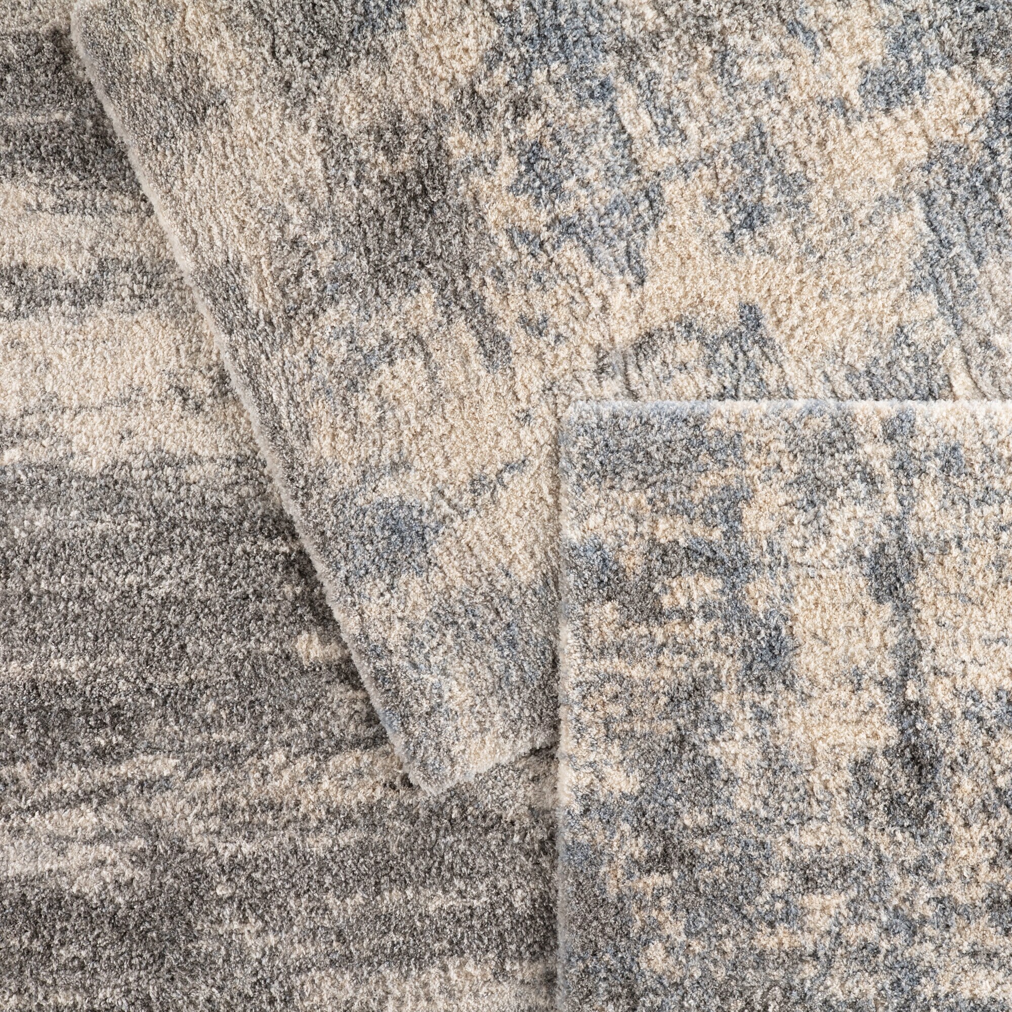 Harmony Abstract Light Gray/ Blue Area Rug - Bed Bath Harmony Abstract Light Gray/ Blue Area Rug - Bed Bath