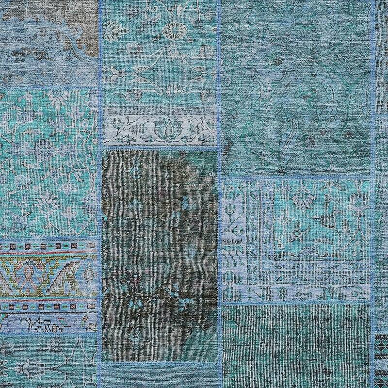 HomeRoots Patchwork Transitional Rectangle Outdoor Rug