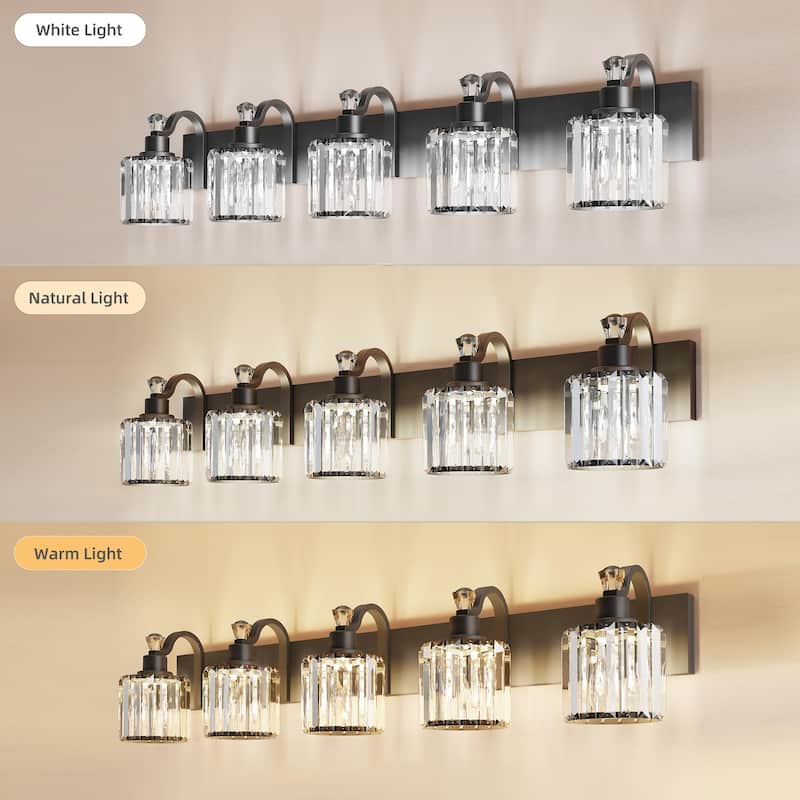 Modern Crystal Bathroom Vanity Lights Black Bathroom Light Fixtures Crystal Vanity Shower Lights Over Mirror