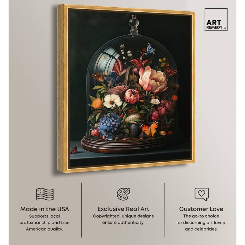 Bell Jar Garden II Canvas by Art Remedy