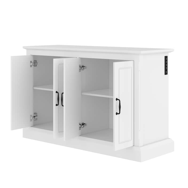 Rossetta 2-in-1 Modern Stylish Design Heavy Duty Fish Tank Stand with 4 Cabinets, Charging Station