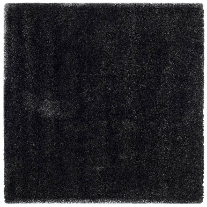 SAFAVIEH California Shag Izat 2-inch Thick Rug - 3' x 3' Round - Navy