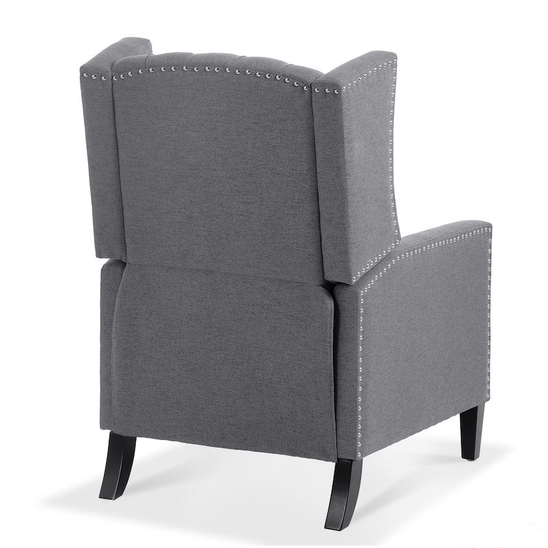 Fabric Wingback Recliner Chair with 3-Position Manual Recline, 220lb Capacity