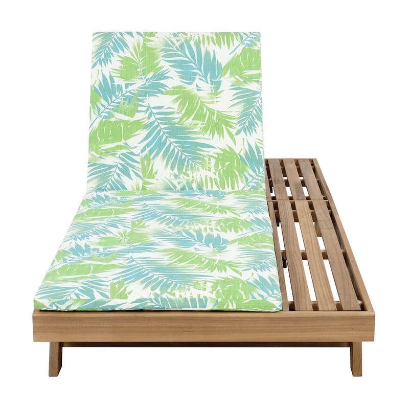 Christopher Knight Home - Maribel Modern Outdoor Acacia Wood 4-Position Adjustable Chaise Lounge with Water-Resistant Cushion