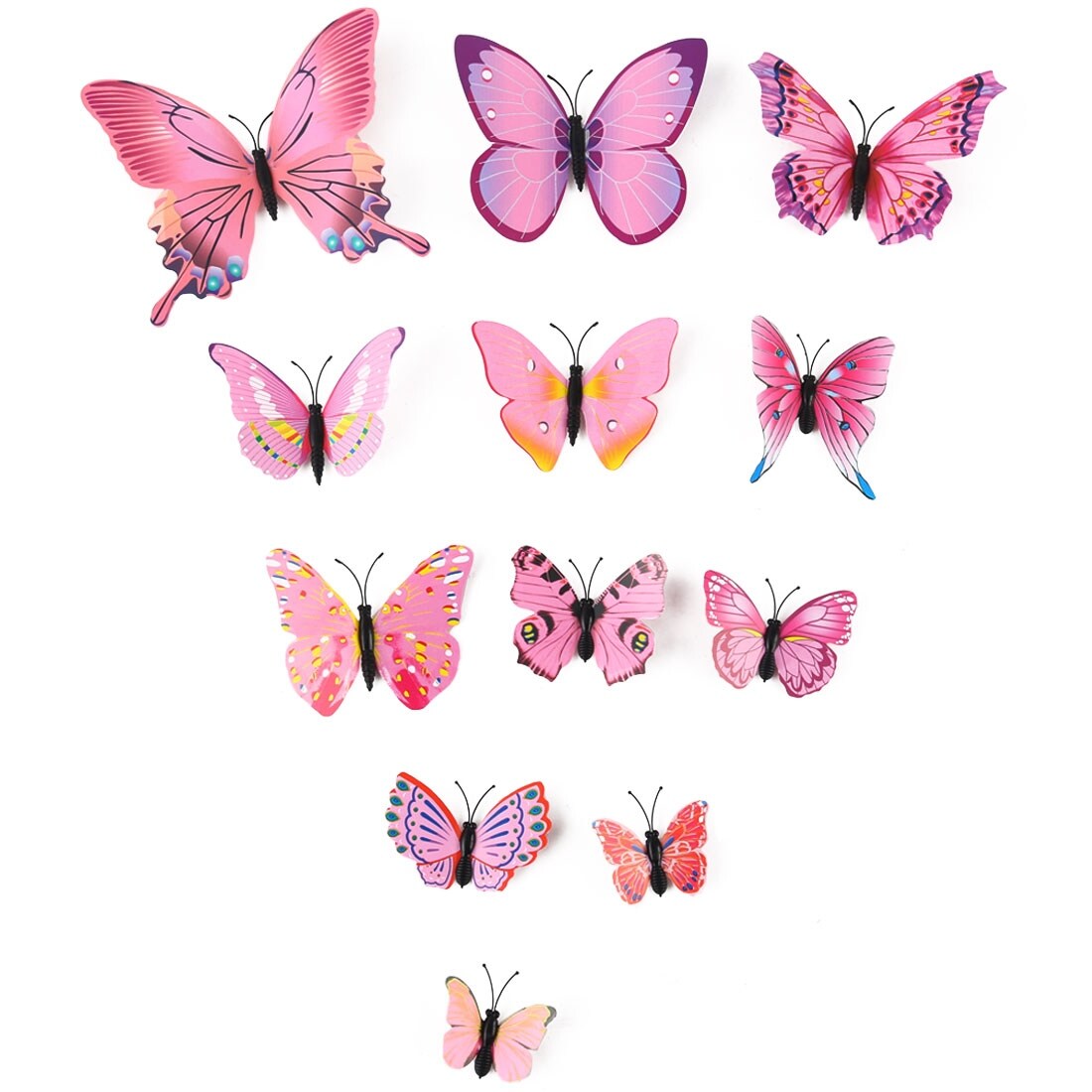 Shop 12pcs 3d Butterfly Wall Stickers Decal Stickers For Room