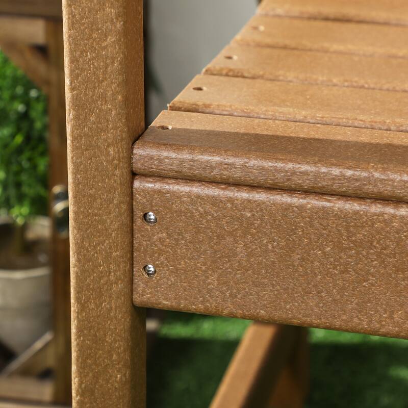 Outsunny Plastic Patio Chairs, Outdoor Dining Chair with Armrests and Slatted Back, Outdoor Armchair for Lawn
