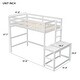 preview thumbnail 12 of 16, Twin High Loft Bed with Ladder Kids Bed with Landing Platform Ladders and Guardrails, Grey