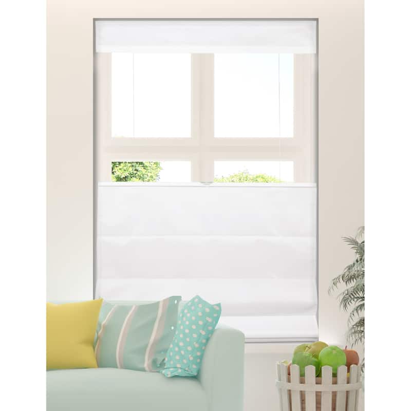 Arlo Blinds White Top Down Bottom Up Room Darkening Roman Shades