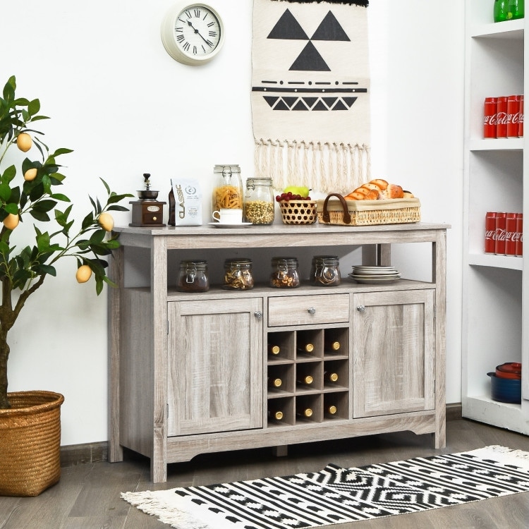 Transitional sales buffet table