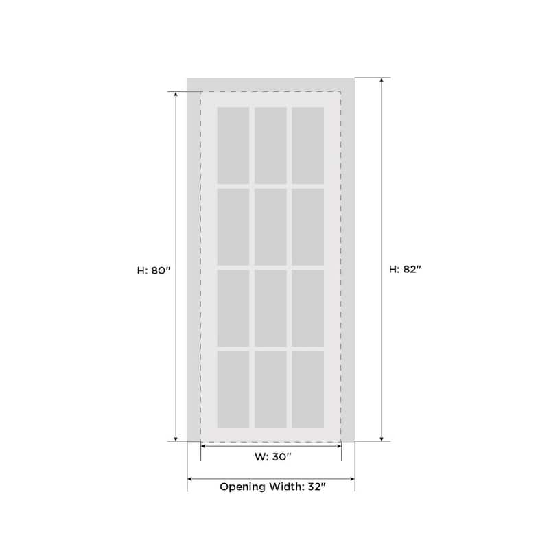 Interior Solid French Door / Mela 0755 Painted White / Single Regular Panel Frame Handle / Bathroom Bedroom Modern Doors