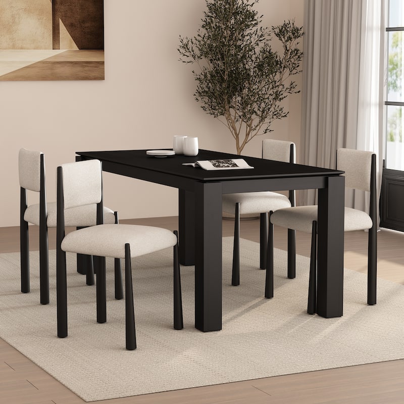 Manhattan Comfort Lennor Metal Boucle Side Chair Set of 2