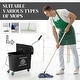 preview thumbnail 7 of 24, HOMCOM Mop Bucket with Wringer on Wheels for Floor Cleaning, 21 Quart, Separate Dirty and Clean Water
