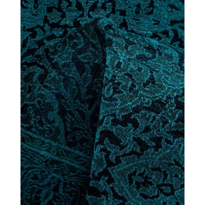 Contemporary Overdyed Wool Hand Knotted Runner - 2' 7" x 19' 9"