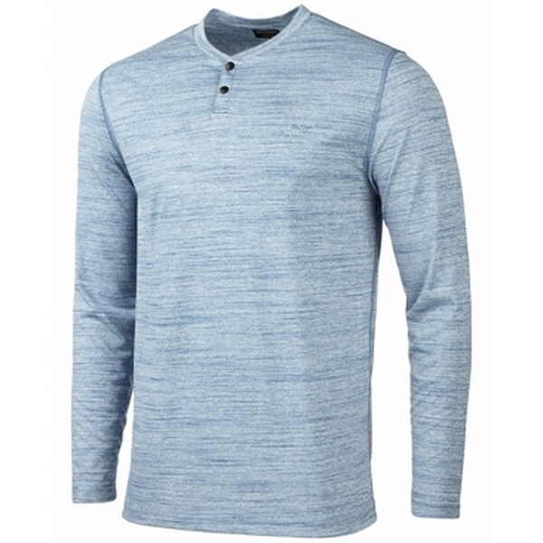 Shop Greg Norman Coronet Blue Mens Size Large L Henley Space Dye