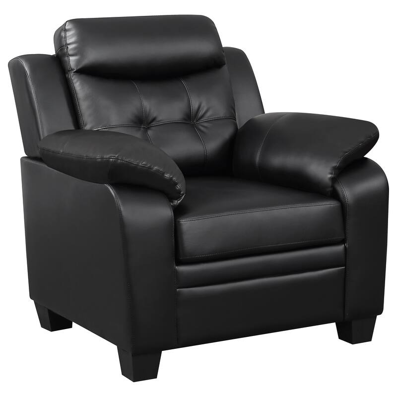 Finley Upholstered Padded Arm Tufted Sofa Set
