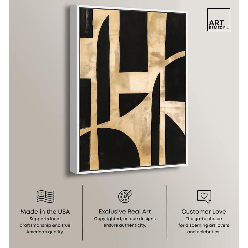 Noir and Gold II Canvas by Art Remedy