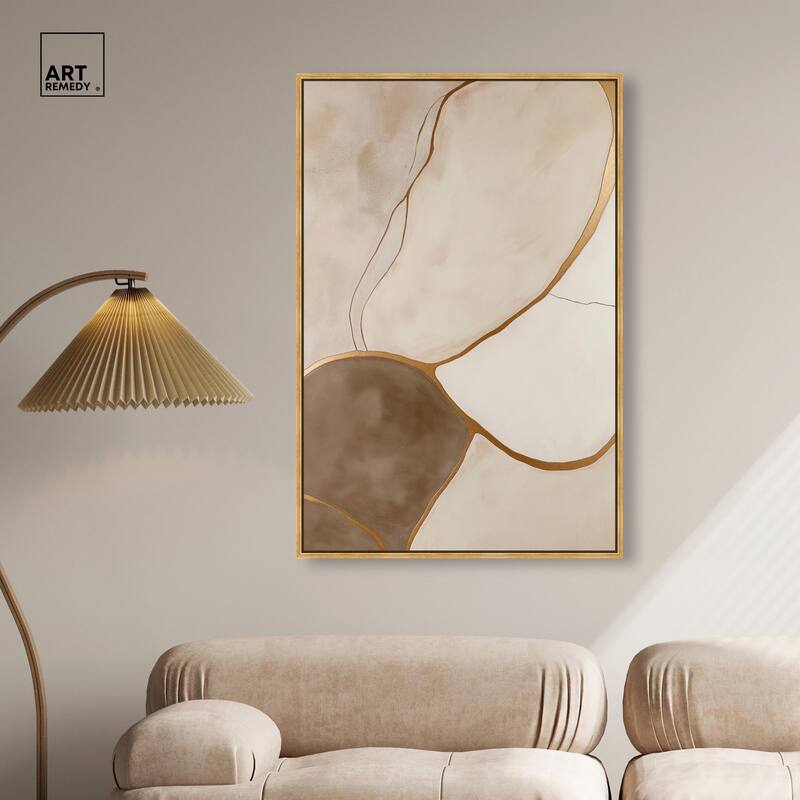 Taupe Terrain I Canvas by Art Remedy