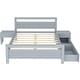 preview thumbnail 14 of 62, Platform Bed with Headboard and Storage Drawers & 2 Bedside Tables, Bedroom Wood Bed Frame for Kids Teens Girls Boys