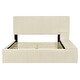 preview thumbnail 24 of 34, Full Velvet Platform Bed with Lateral Storage and Cushioned Compartments