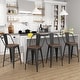preview thumbnail 12 of 40, Andeworld farmhouse bar stools ,counter height bar stools set of 4 - Set of 4 Black - Bar Height