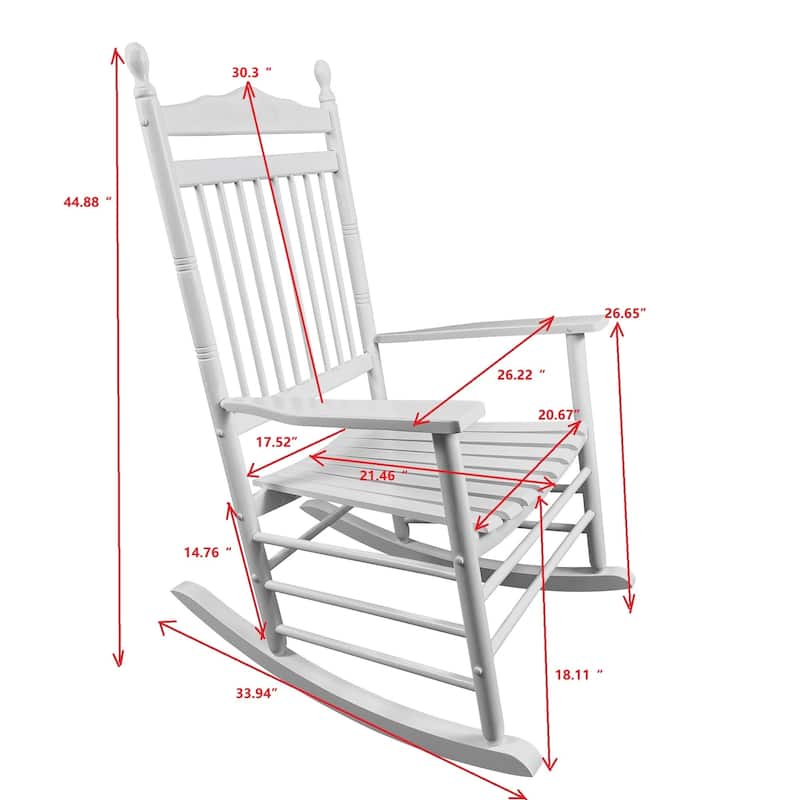 Solid Hardwood Outdoor Chair, Wide Seat and Armrests, Slatted Backrest, Comfortable Design for Porch, Balcony, or Patio