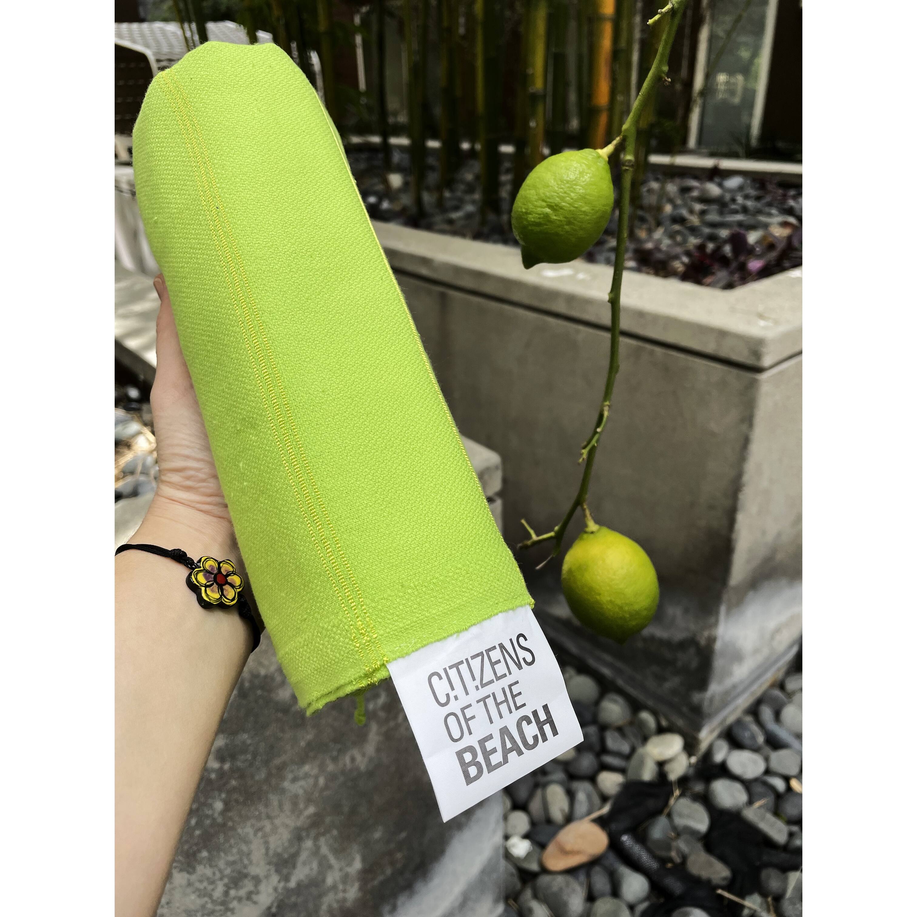 Citizens of the Beach Lime Green Beach Bath Towel 100 Turkish Cotton