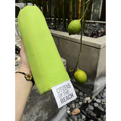 Citizens of the Beach Lime Green Beach Bath Towel - 100% Turkish Cotton Sand Resistant Quick Drying Absorbent Soft Towels