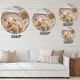 preview thumbnail 4 of 5, Designart 'Strips and Ovals on Agate' Oversized Modern Wall CLock